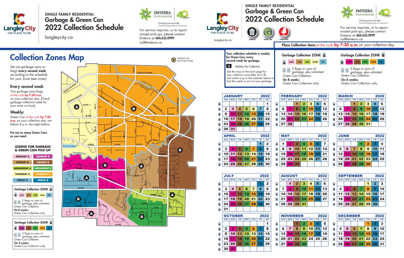 Garbage, Recycling & Green Can City of Langley